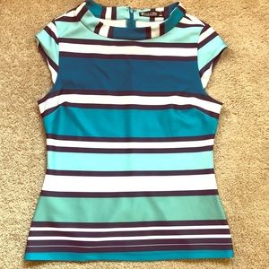 Striped cap sleeve shirt